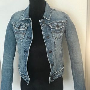 Abercrombie and Fitch distressed denim jacket